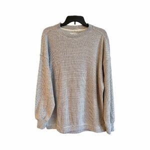 AERIE, WOMENS, OVERSIZED SWEATSHIRT IN SOFT GREY. SIZE S/P